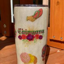 Chingona Latina Glitter Tumbler